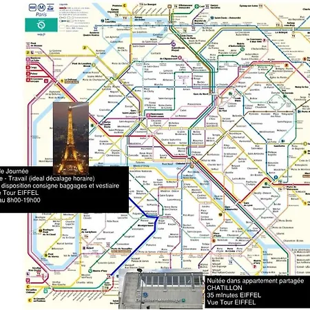Homestay Chatillon Citea Express Chatillon Metro Pour Nuitee Avec Acces Direct Centre Et Espace Limite En Journee Sans Nuitee Acces Limite 8h00-19h00 Pour Depot Bagages *